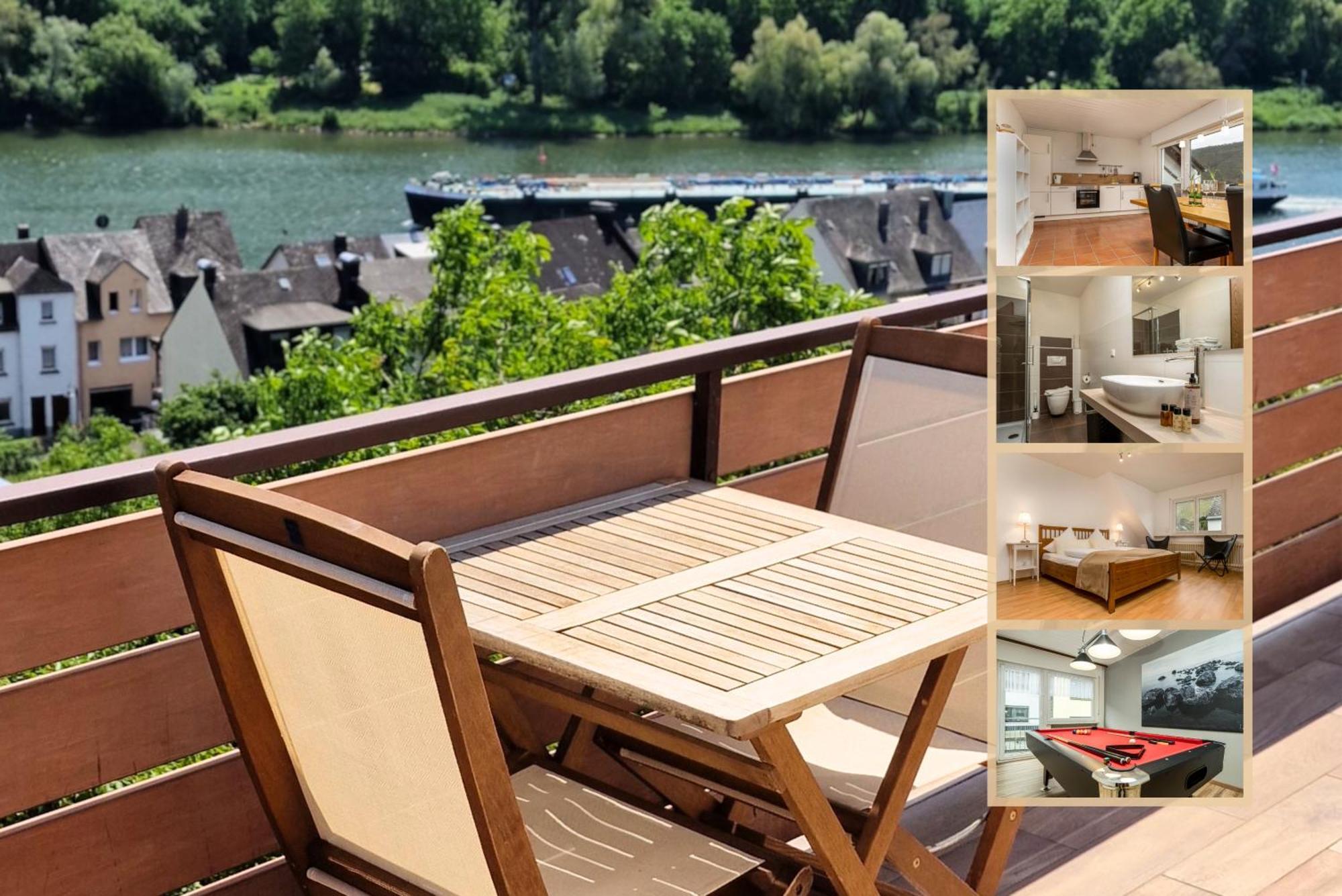 Riesling Appartement For 2 - 4 People - Billiards - Balcony With Mosel View - Parking - Wine Barrel Bar - Fully Equipped Kitchen - Netflix - Waiputv - 3 Km From Cochem Klotten Exterior foto